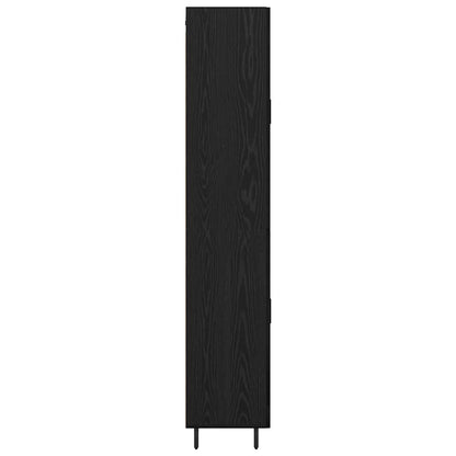 Highboard 2 stk. Schwarz Eichen-Optik 69,5 x 34 x 180 cm