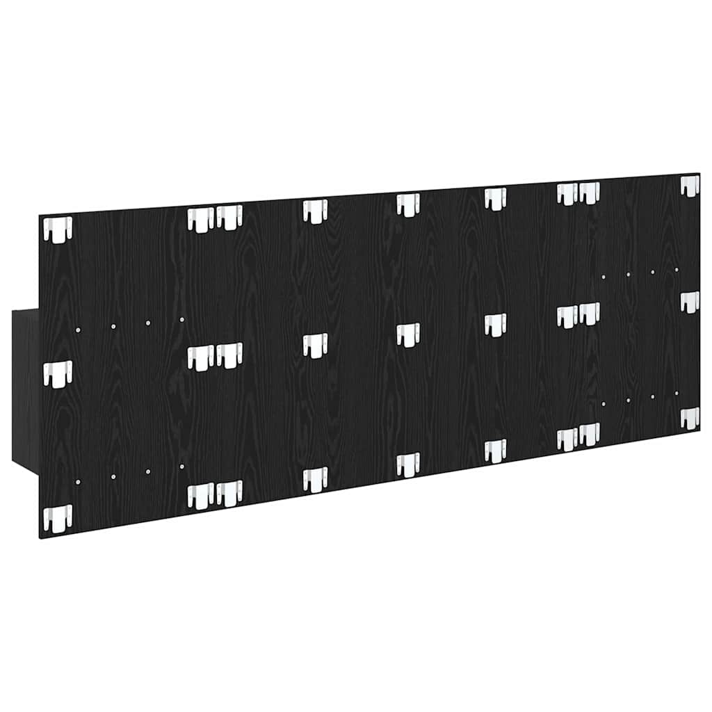 Kopfteil mit Schrank 3 stk. Schwarz Eichen-Optik Holzwerkstoff