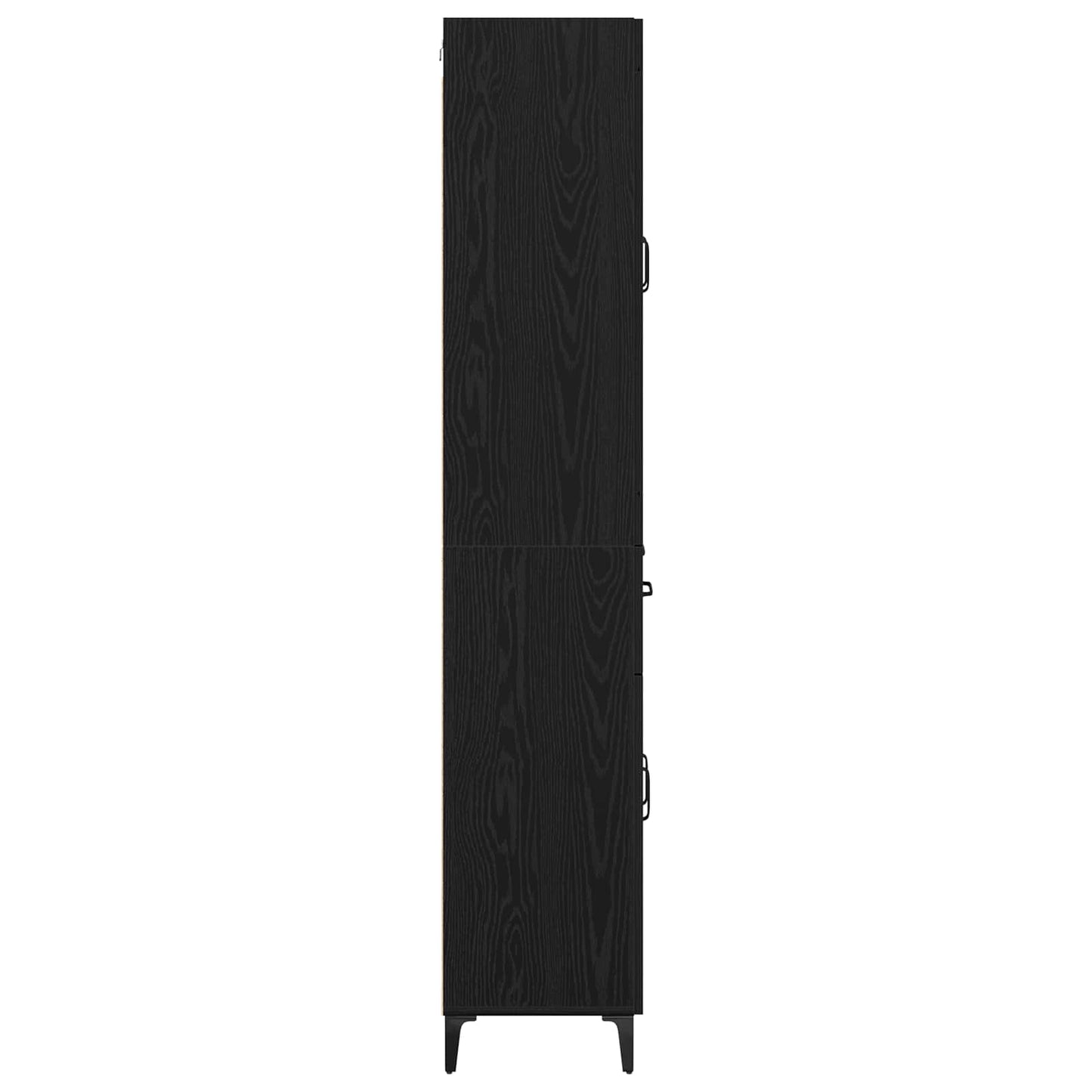 Highboard Schwarz Eichen-Optik 69,5 x 34 x 180 cm Holzwerkstoff