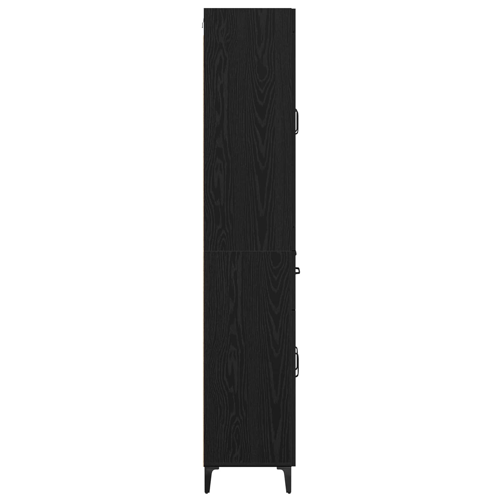 Highboard Schwarz Eichen-Optik 69,5 x 34 x 180 cm Holzwerkstoff