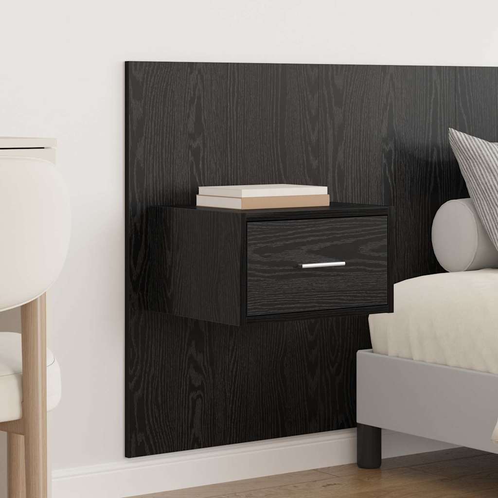 Kopfteil mit Schrank 3 stk. Schwarz Eichen-Optik Holzwerkstoff