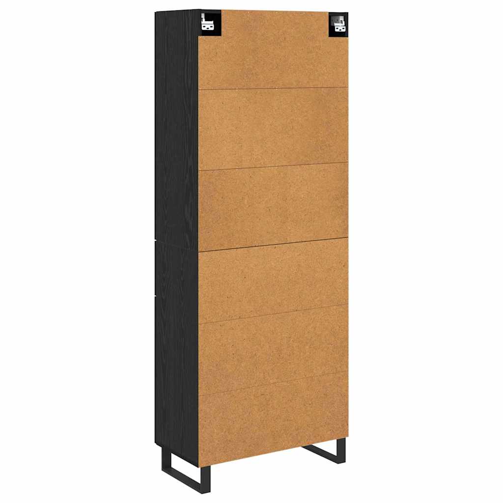 Highboard 2 pcs Schwarz Eichen-Optik 69,5 x 34 x 180 cm