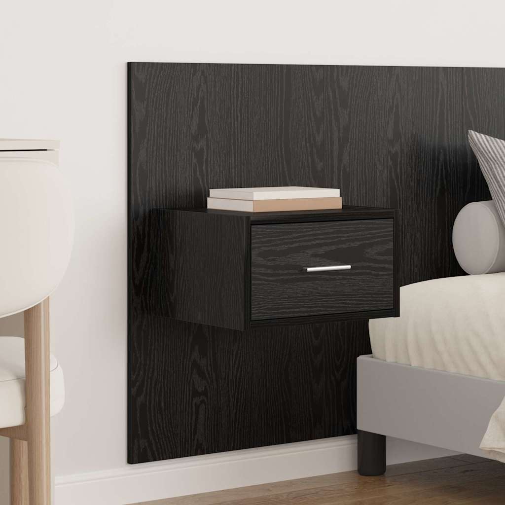 Kopfteil mit Schrank 3 pcs Schwarz Eichen-Optik Holzwerkstoff