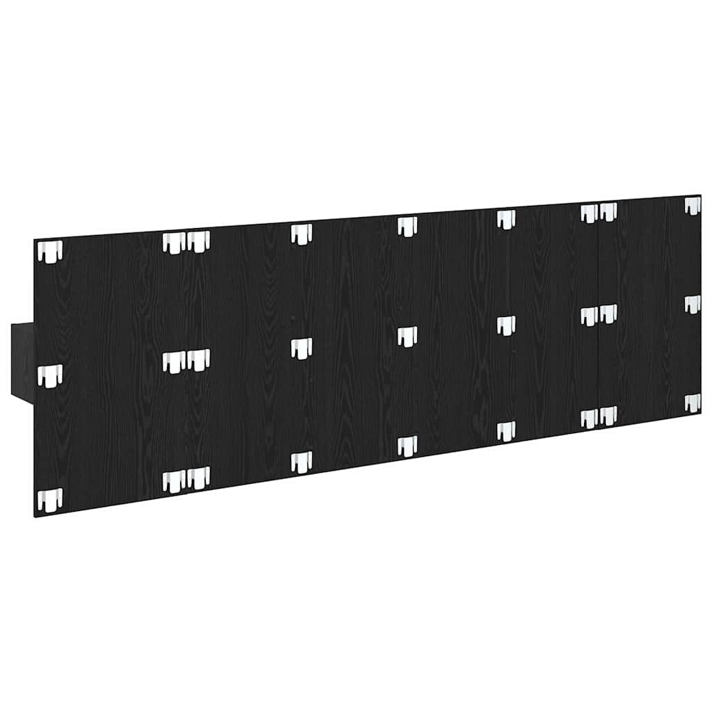 Kopfteil mit Schrank 3 Stk. Schwarz Eichen-Optik Holzwerkstoff