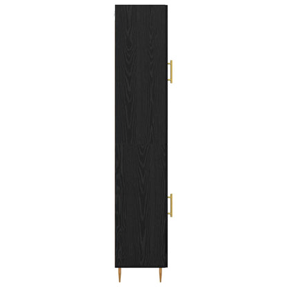 Highboard 2 stk. Schwarz Eichen-Optik 34,5 x 34 x 180 cm