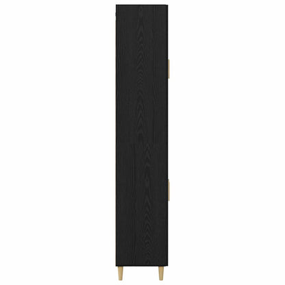 Highboard Schwarz Eichen-Optik 69,5 x 34 x 180 cm