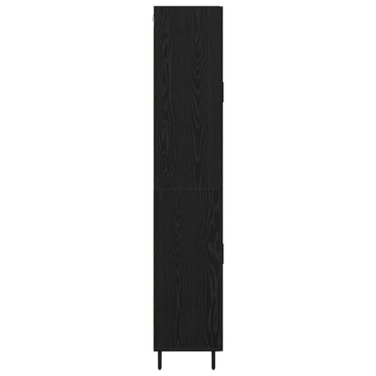 Highboard 2 stk. Schwarz Eichen-Optik 69,5 x 34 x 180 cm