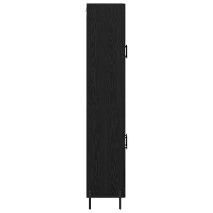 Highboard Schwarz Eichen-Optik 69,5 x 34 x 180 cm Holzwerkstoff