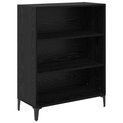 Highboard Schwarz Eichen-Optik 69,5 x 34 x 180 cm Holzwerkstoff