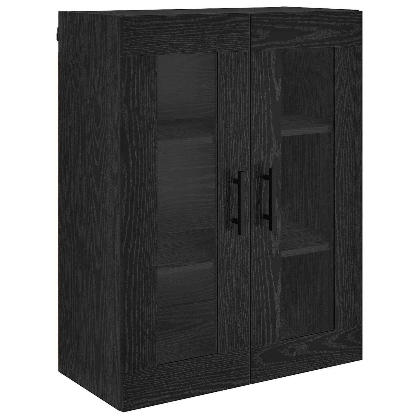 Highboard 2 stk. Schwarz Eichen-Optik 69,5 x 34 x 180 cm