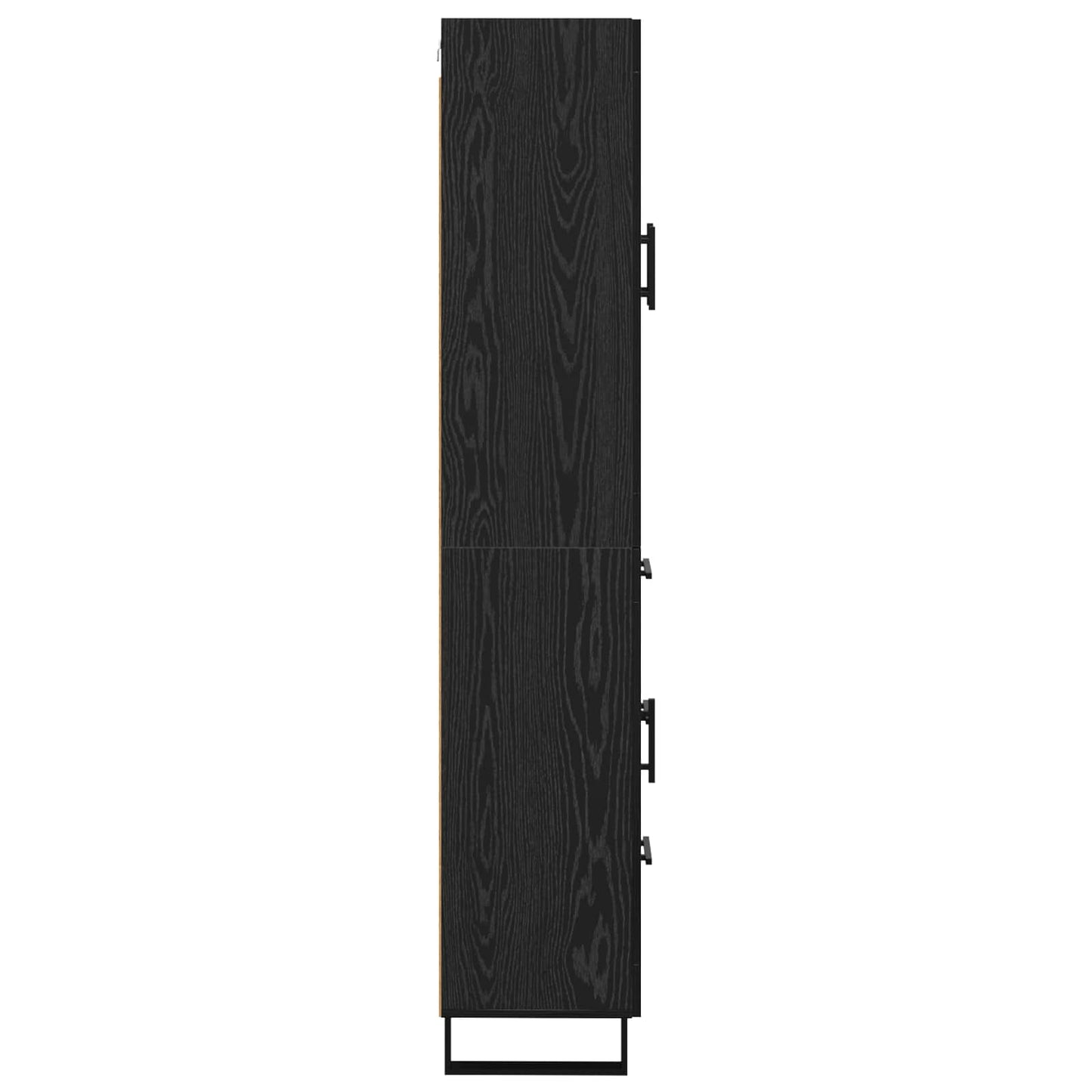 Highboard 2 stk. Schwarz Eichen-Optik 69,5 x 34 x 180 cm