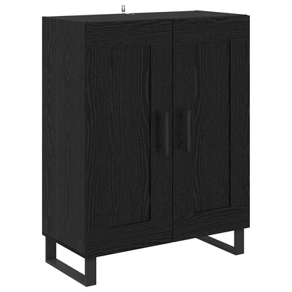 Highboard 2 stk. Schwarz Eichen-Optik 69,5 x 34 x 180 cm