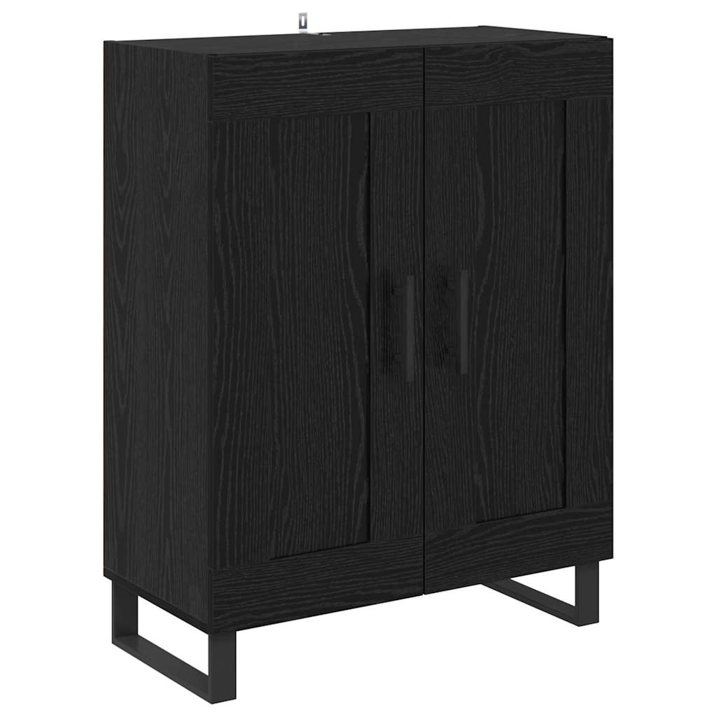Highboard 2 stk. Schwarz Eichen-Optik 69,5 x 34 x 180 cm