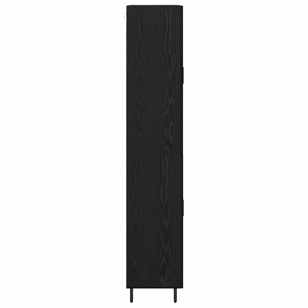 Highboard 2 stk. Schwarz Eichen-Optik 69,5 x 34 x 180 cm