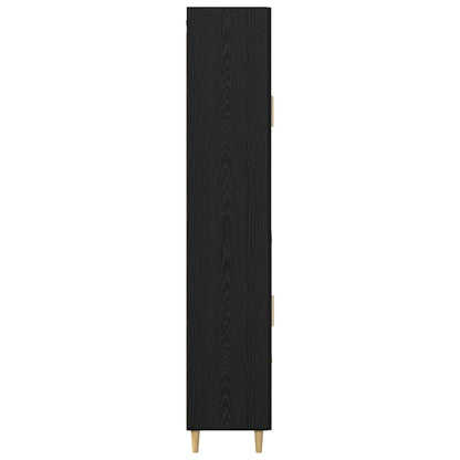 Highboard Schwarz Eichen-Optik 69,5 x 34 x 180 cm Holzwerkstoff