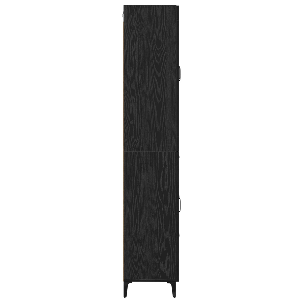 Highboard Schwarz Eichen-Optik 69,5 x 34 x 180 cm Holzwerkstoff