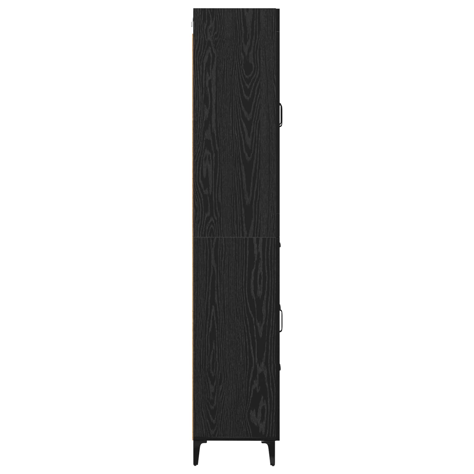 Highboard Schwarz Eichen-Optik 69,5 x 34 x 180 cm Holzwerkstoff