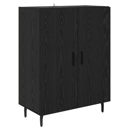 Highboard 2 stk. Schwarz Eichen-Optik 69,5 x 34 x 180 cm
