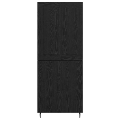 Highboard 2 stk. Schwarz Eichen-Optik 69,5 x 34 x 180 cm