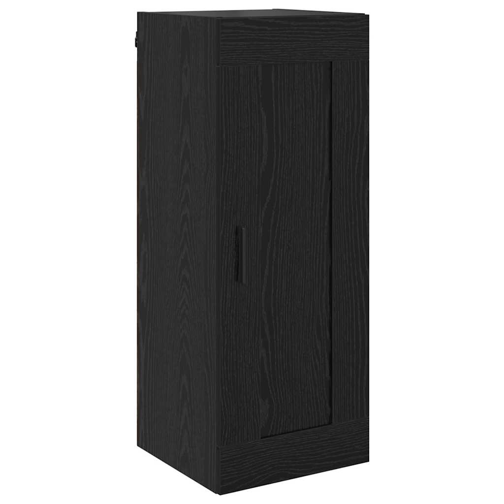 Highboard Schwarz Eichen-Optik 34,5 x 34 x 180 cm Holzwerkstoff