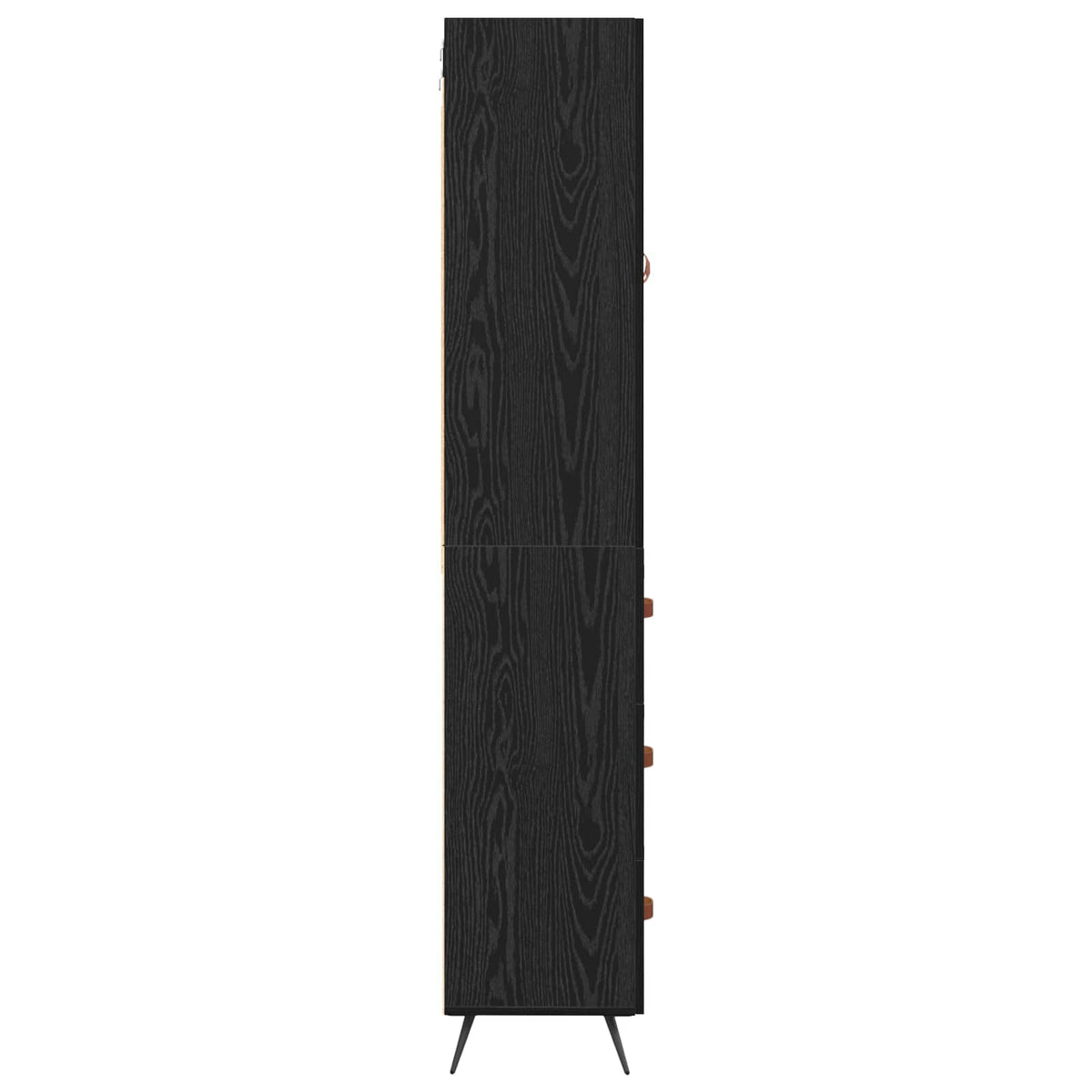 Highboard Schwarz Eichen-Optik 69,5 x 34 x 180 cm Holzwerkstoff