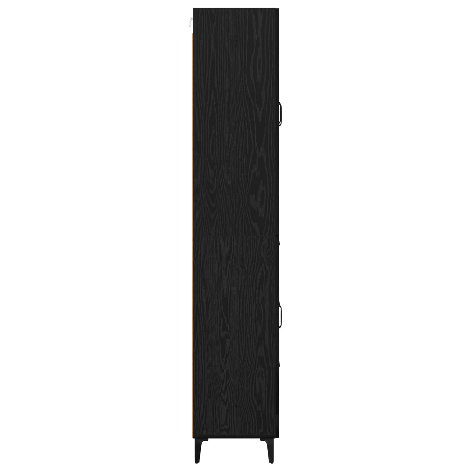 Highboard Schwarz Eichen-Optik 69,5 x 34 x 180 cm Holzwerkstoff
