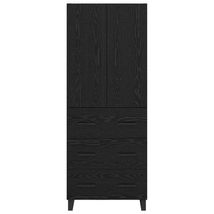 Highboard 2 stk. Schwarz Eichen-Optik 69,5 x 34 x 180 cm