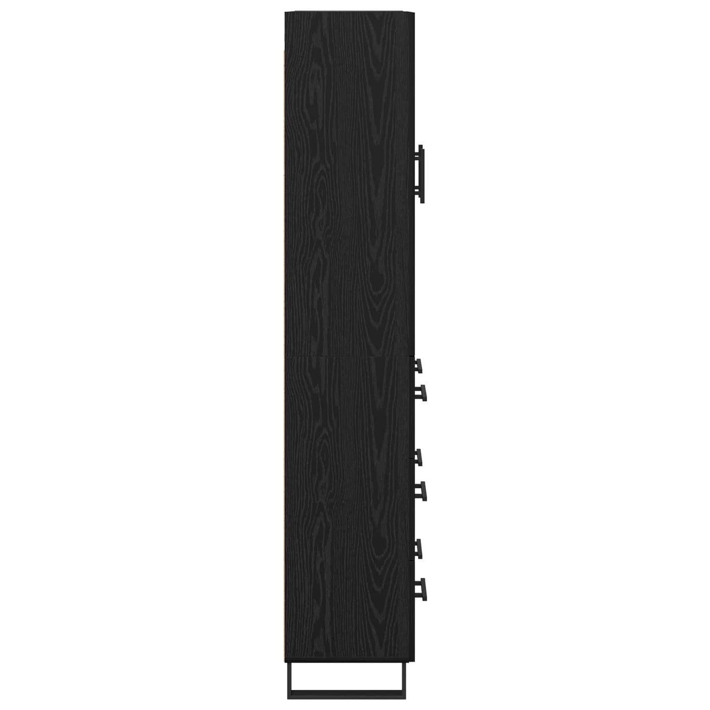 Highboard 2 stk. Schwarz Eichen-Optik 69,5 x 34 x 180 cm