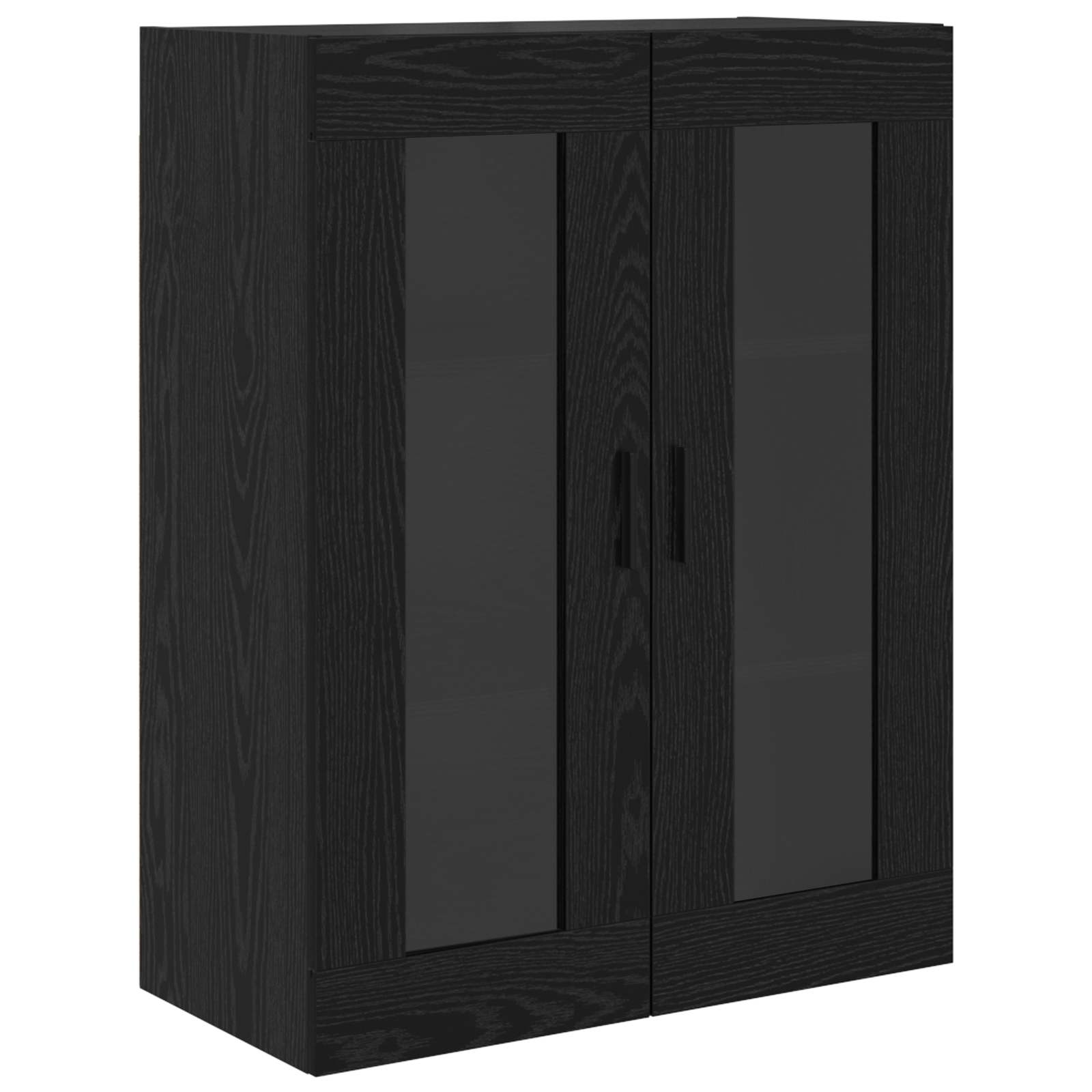 Highboard 2 stk. Schwarz Eichen-Optik 69,5 x 34 x 180 cm