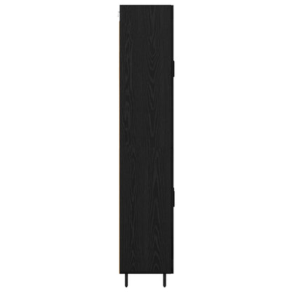 Highboard 2 stk. Schwarz Eichen-Optik 69,5 x 34 x 180 cm