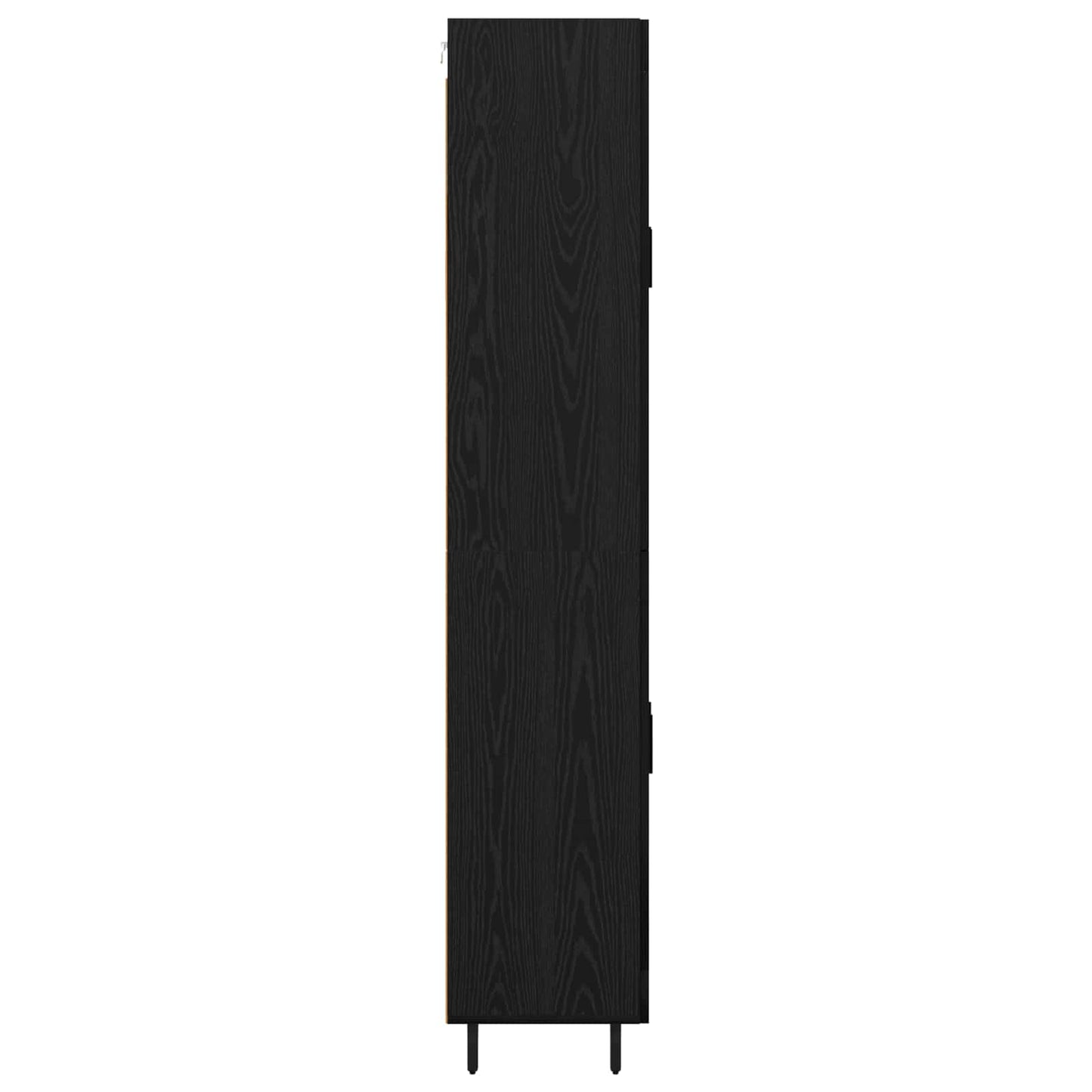 Highboard 2 stk. Schwarz Eichen-Optik 69,5 x 34 x 180 cm