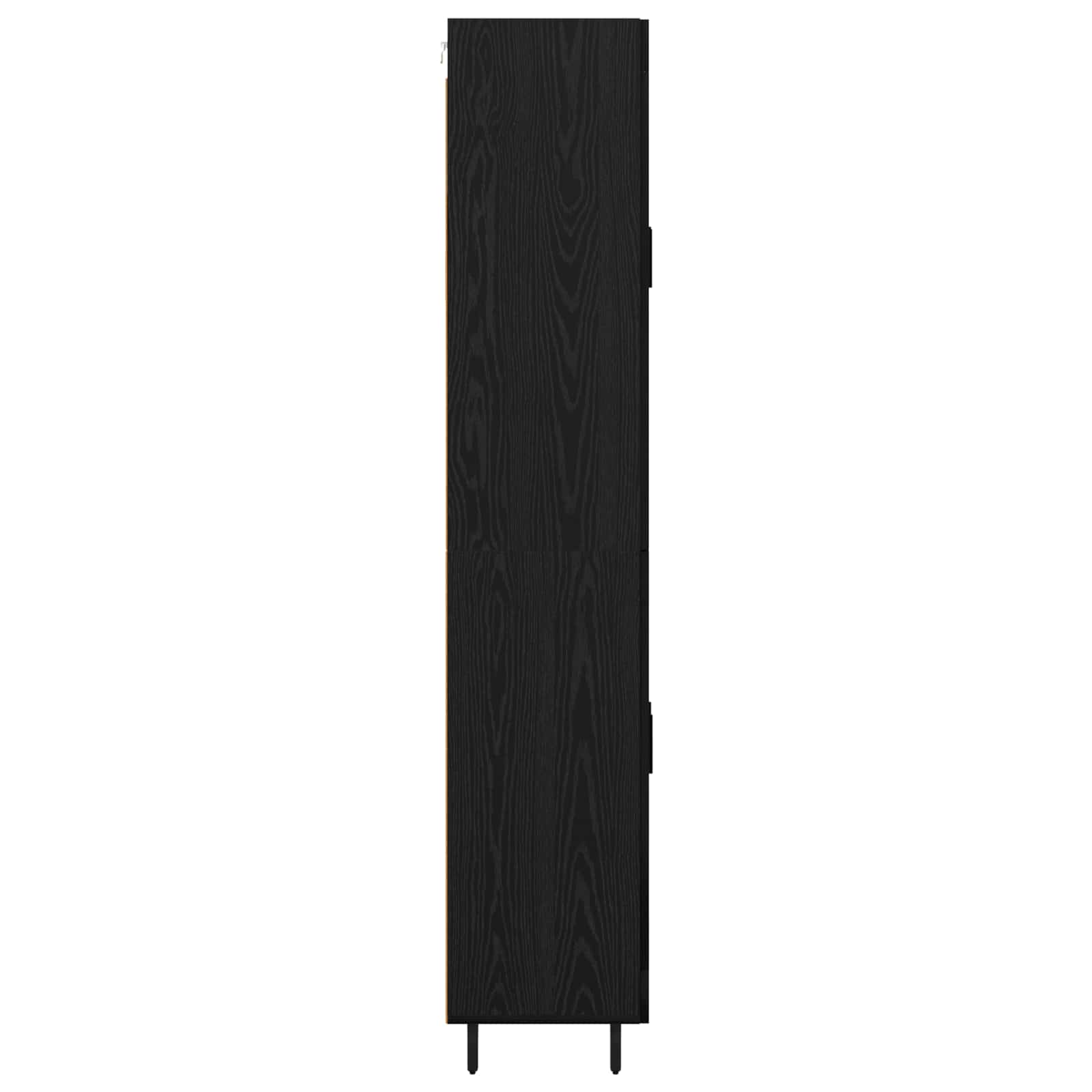 Highboard 2 stk. Schwarz Eichen-Optik 69,5 x 34 x 180 cm