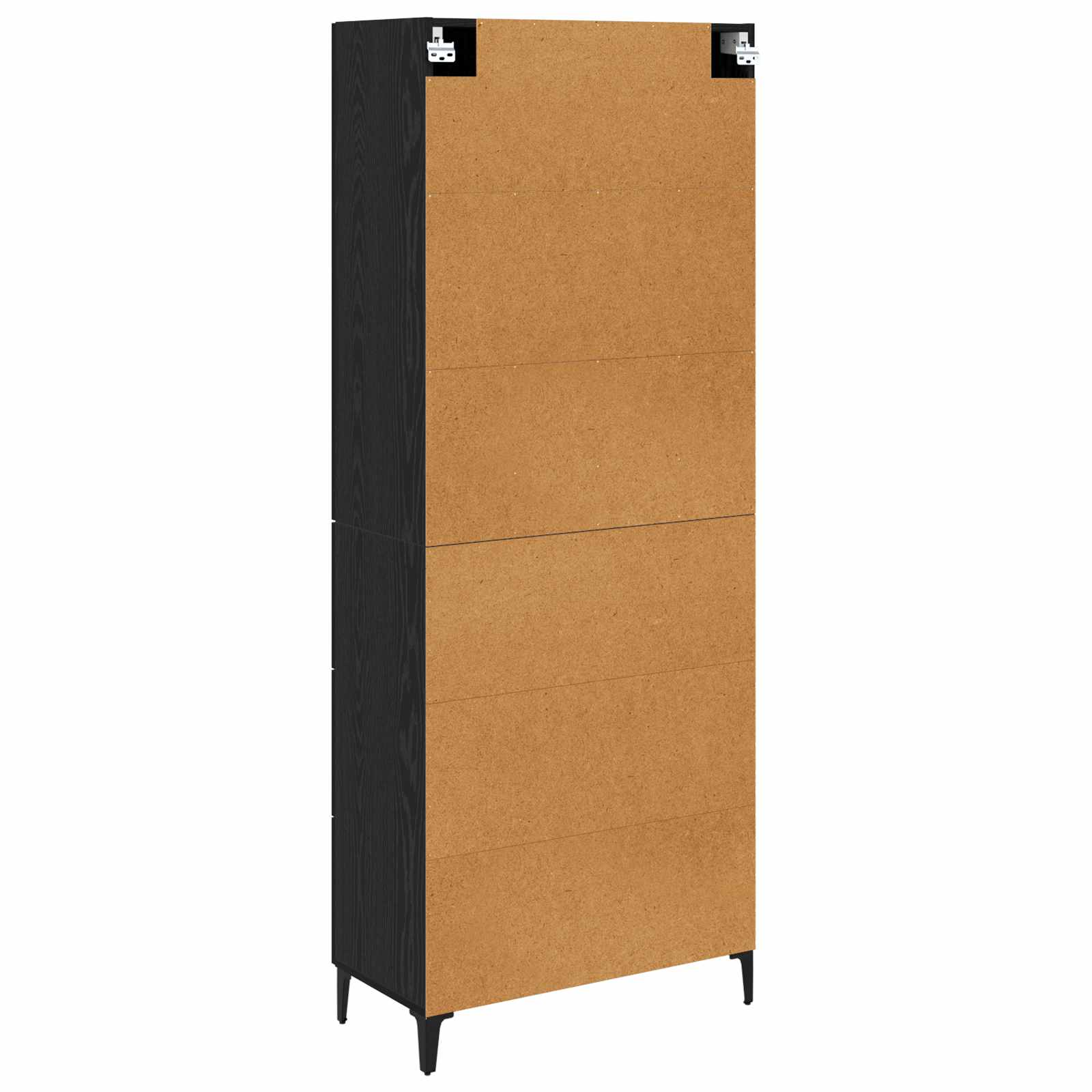 Highboard Schwarz Eichen-Optik 69,5 x 34 x 180 cm Holzwerkstoff