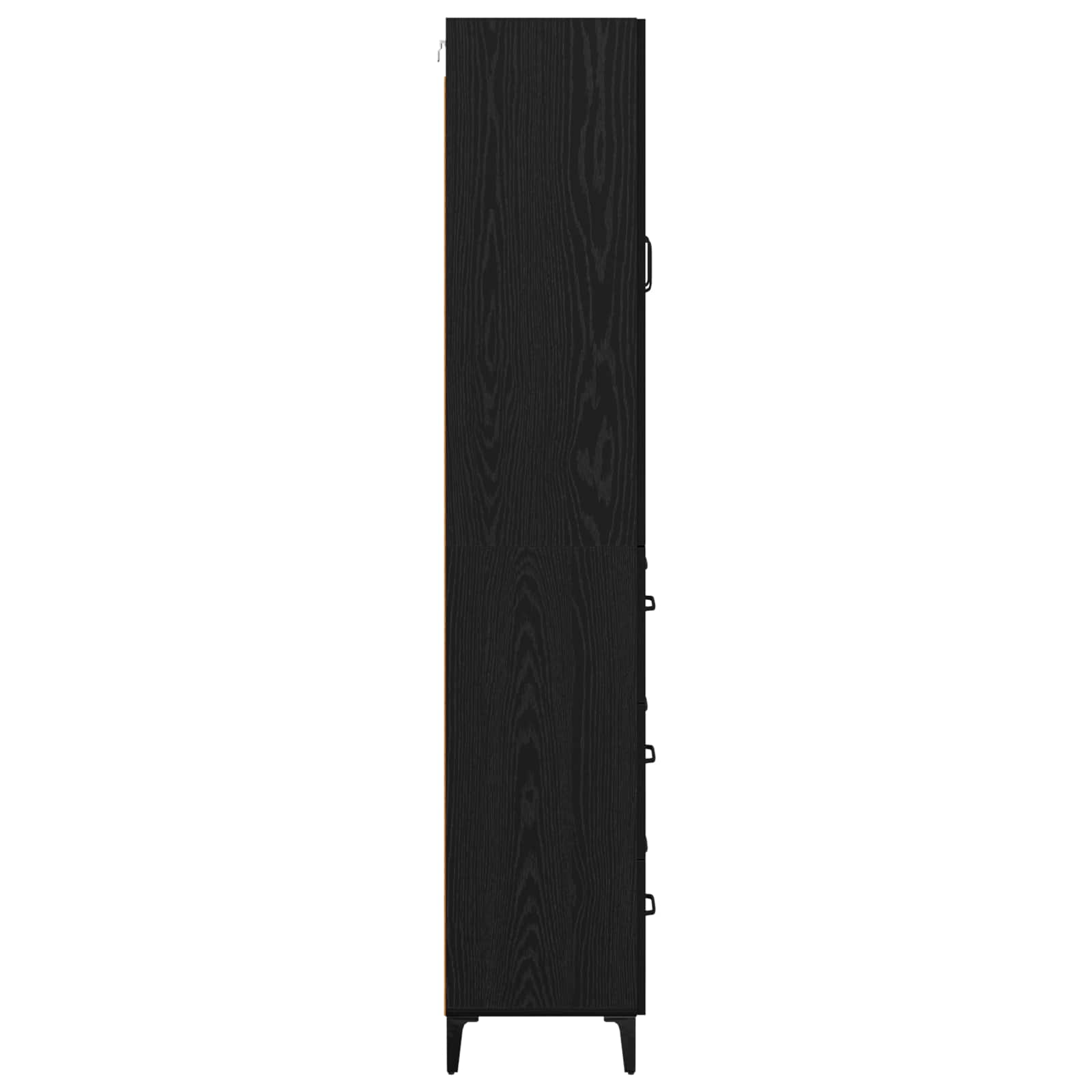 Highboard Schwarz Eichen-Optik 69,5 x 34 x 180 cm Holzwerkstoff