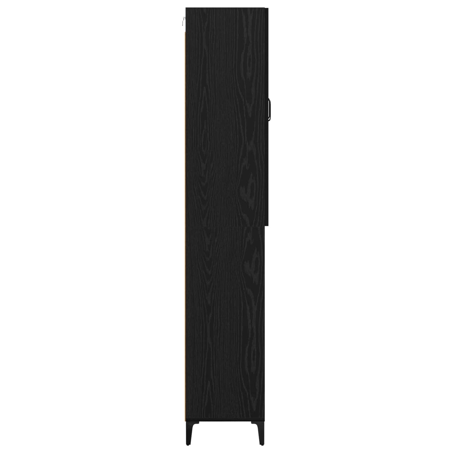 Highboard Schwarz Eichen-Optik 69,5 x 34 x 180 cm Holzwerkstoff