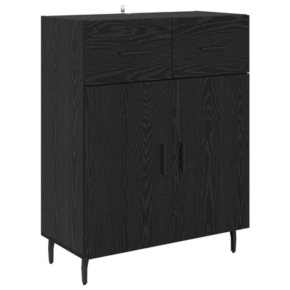 Highboard 2 stk. Schwarz Eichen-Optik 69,5 x 34 x 180 cm