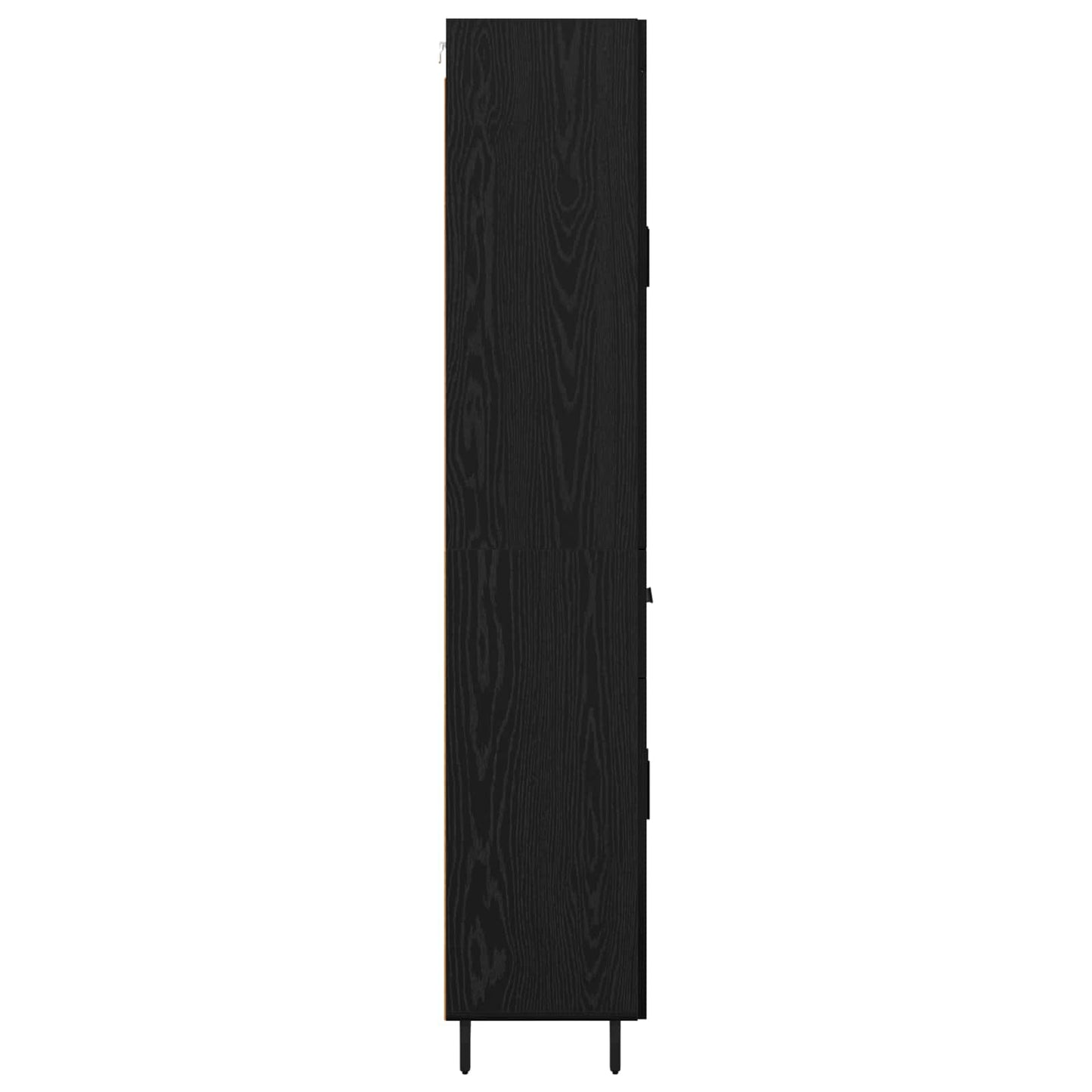 Highboard 2 pcs Schwarz Eichen-Optik Holzwerkstoff
