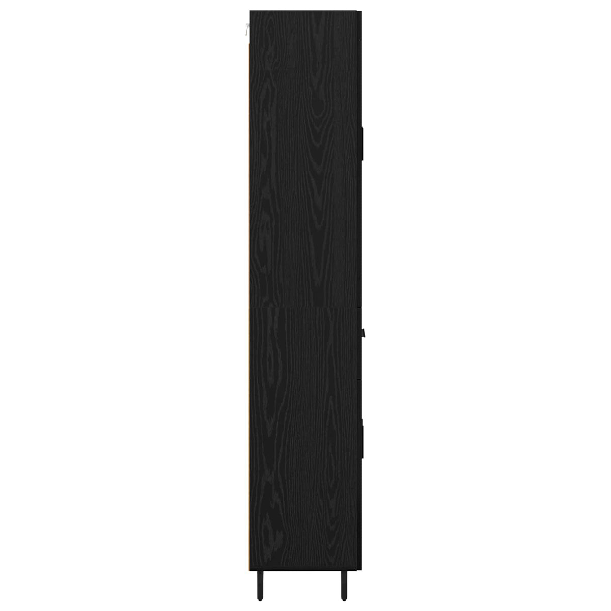 Highboard 2 stk. Schwarz Eichen-Optik 69,5 x 34 x 180 cm