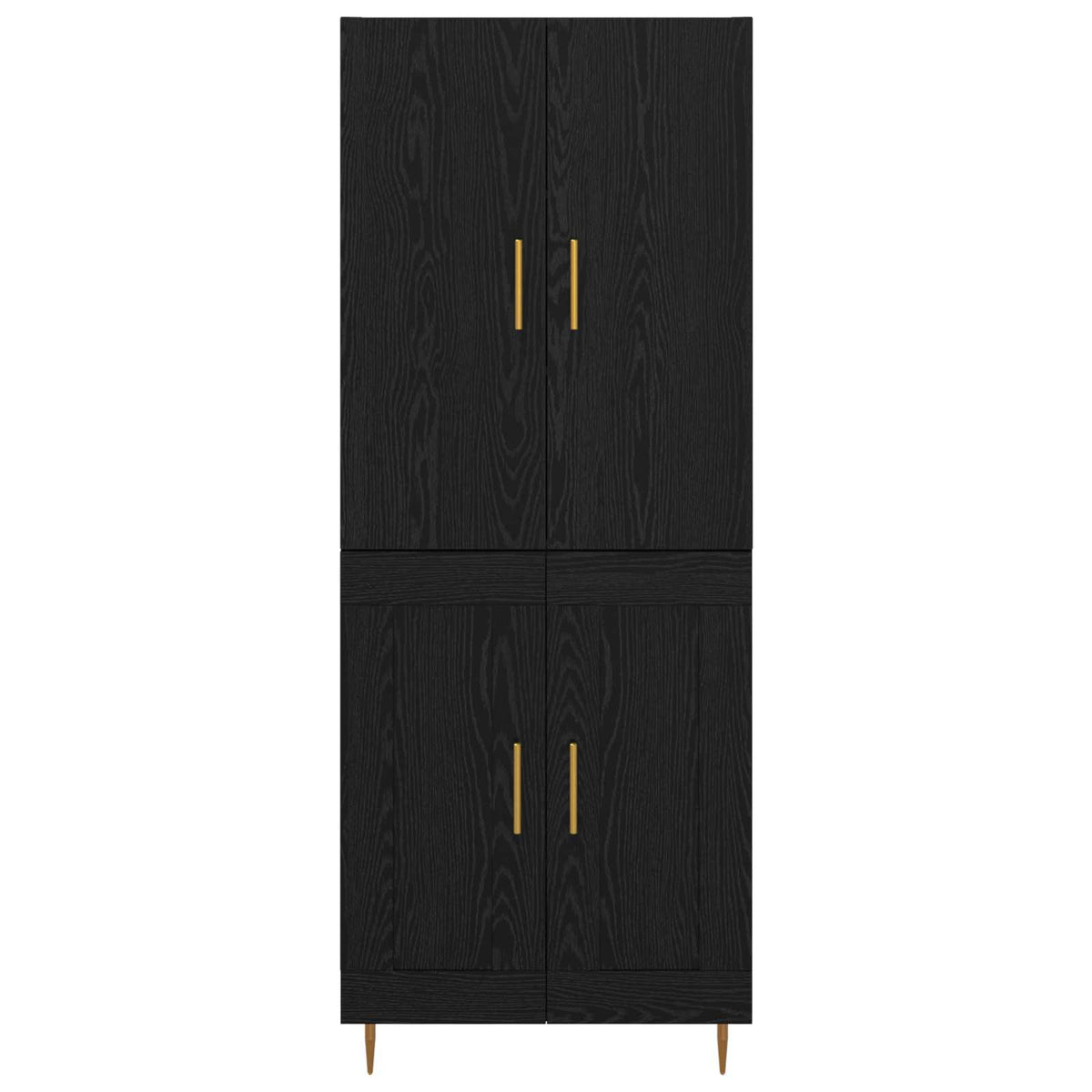 Highboard Schwarz Eichen-Optik 69,5 x 34 x 180 cm Holzwerkstoff