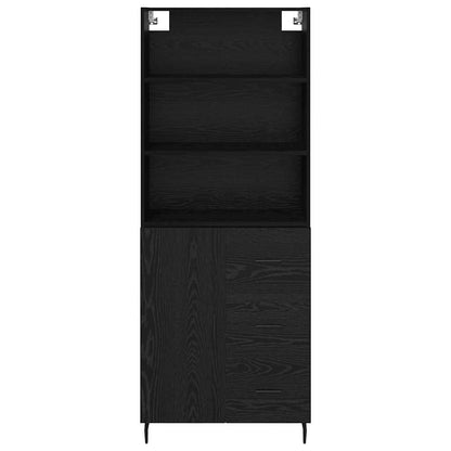 Highboard 2 Stk. Schwarz Eichen-Optik 69,5 x 34 x 180 cm