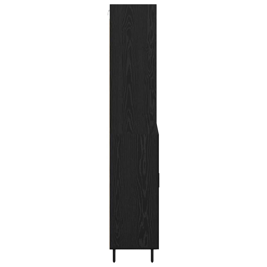 Highboard 2 Stk. Schwarz Eichen-Optik 69,5 x 34 x 180 cm