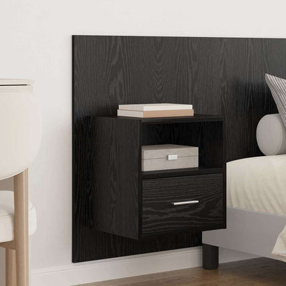 Kopfteil mit Schrank 3 stk. Schwarz Eichen-Optik Holzwerkstoff