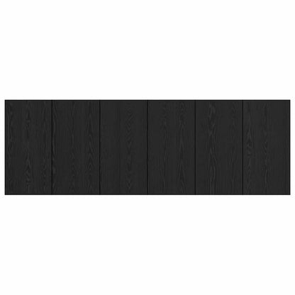 Kopfteil mit Schrank 3 stk. Schwarz Eichen-Optik Holzwerkstoff