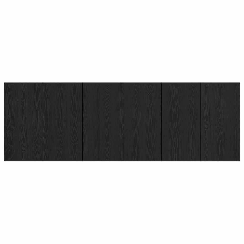 Kopfteil mit Schrank 3 stk. Schwarz Eichen-Optik Holzwerkstoff