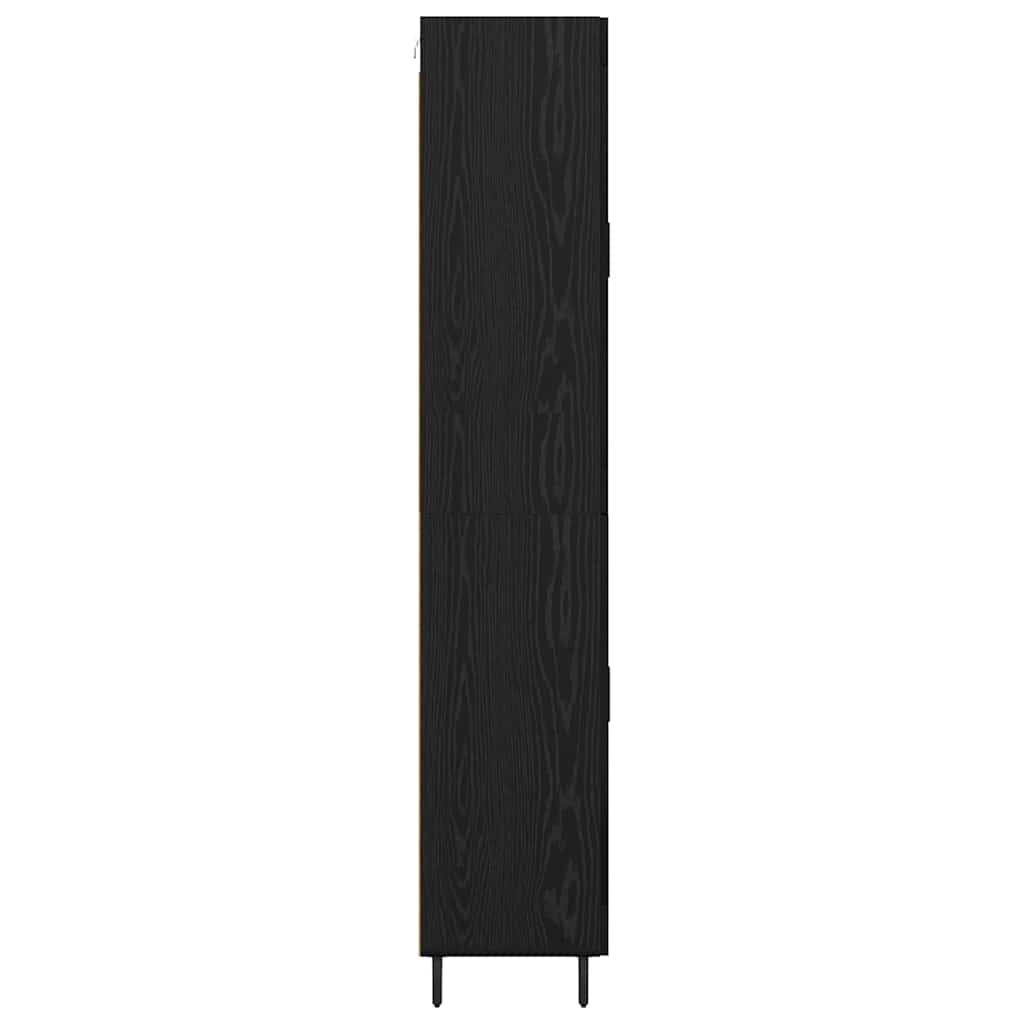 Highboard 2 stk. Schwarz Eichen-Optik 69,5 x 34 x 180 cm
