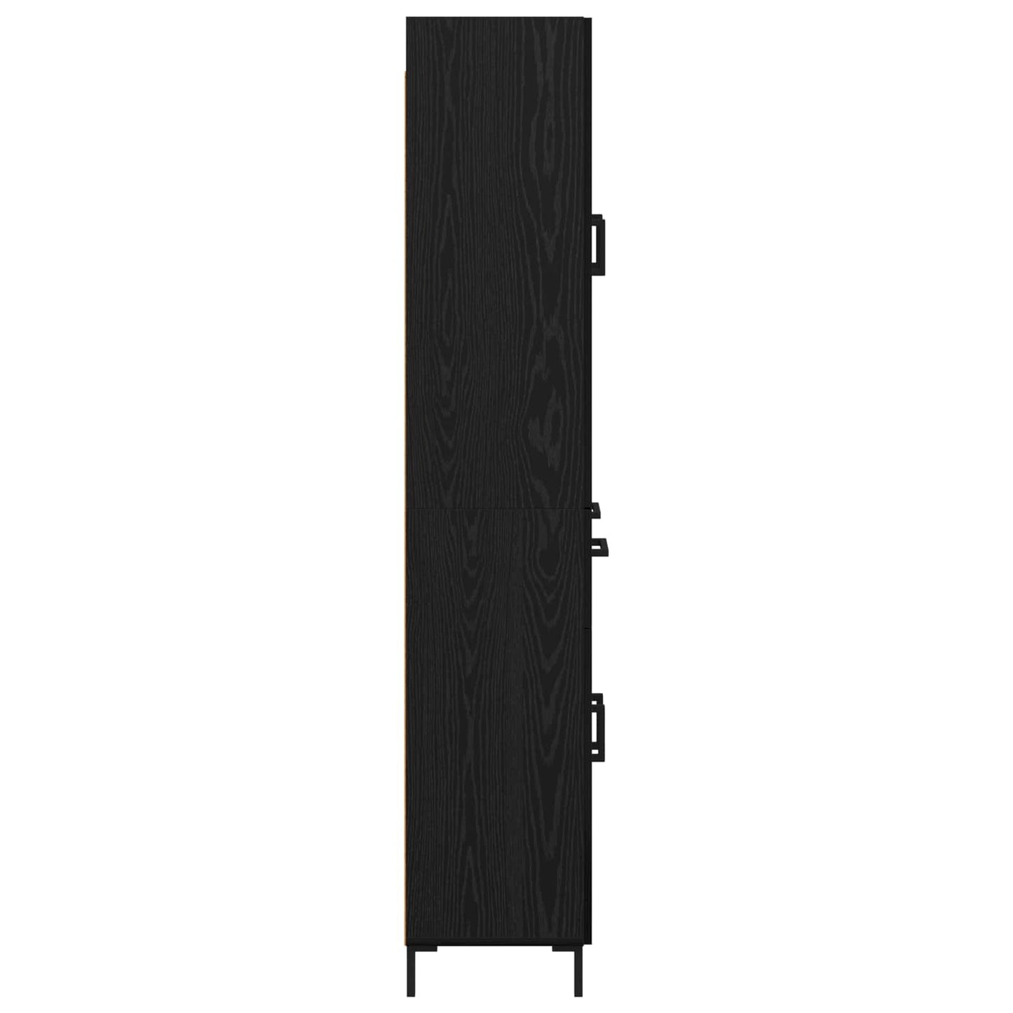 Highboard Schwarz Eichen-Optik 69,5 x 34 x 180 cm Holzwerkstoff