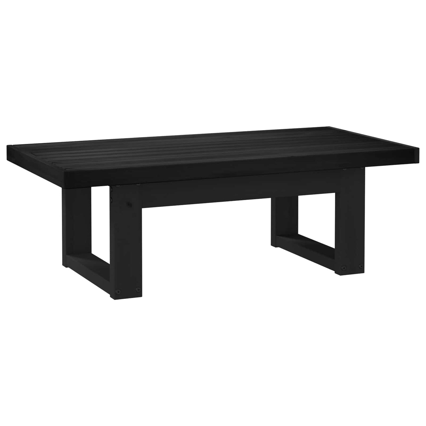Couchtisch NOAIN Schwarz 119 x 60 x 40 cm Massives Kiefernholz