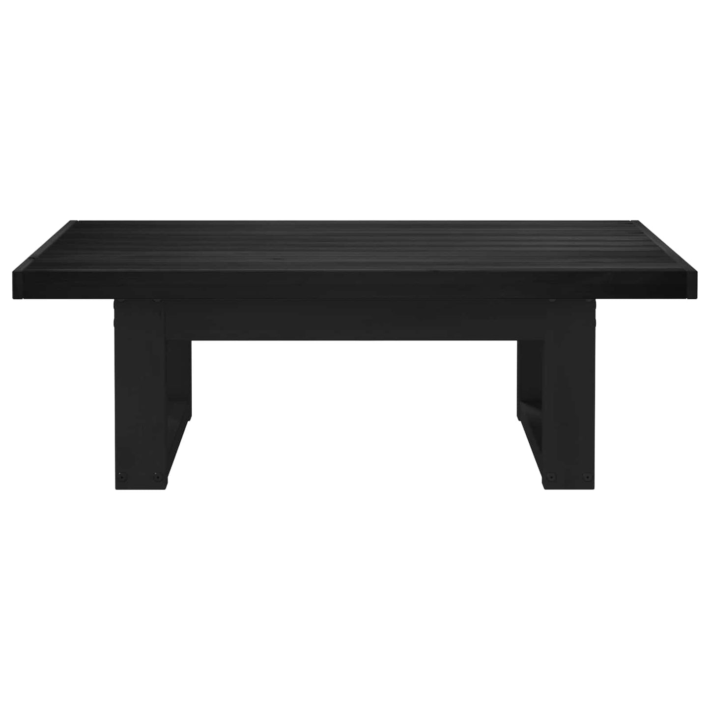 Couchtisch NOAIN Schwarz 119 x 60 x 40 cm Massives Kiefernholz