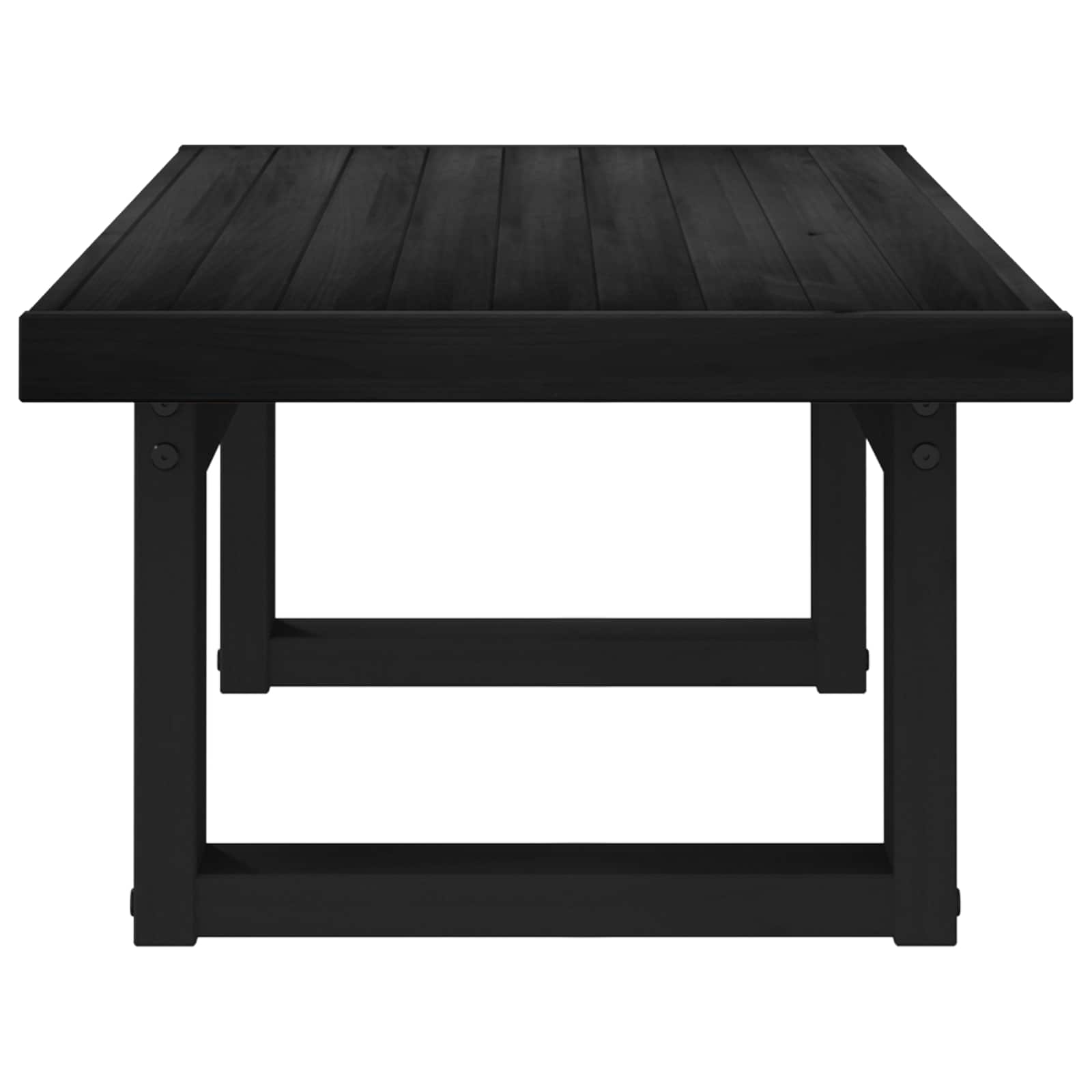 Couchtisch NOAIN Schwarz 119 x 60 x 40 cm Massives Kiefernholz