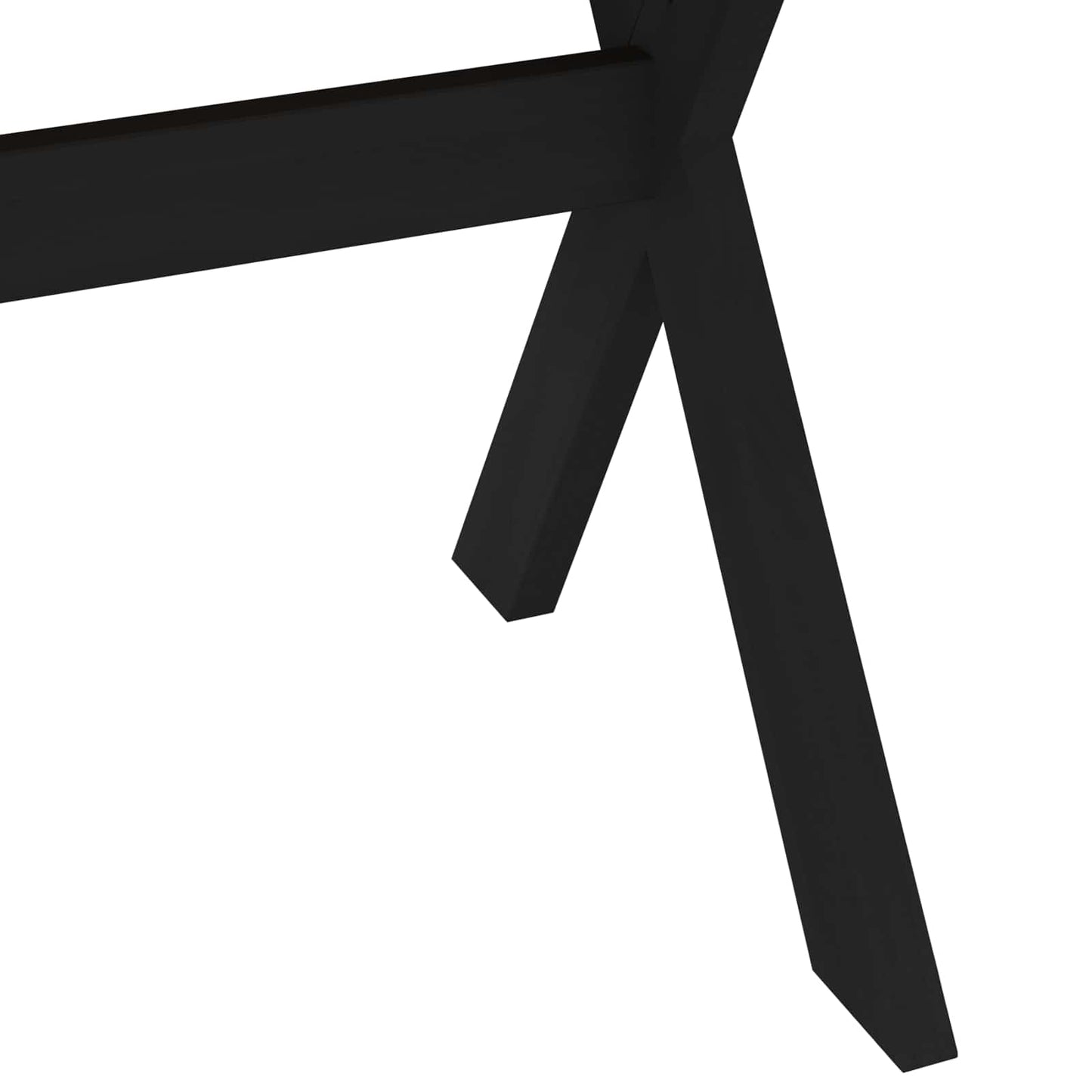 Esstisch NOAIN 160 cm Massives Kiefernholz Schwarz Rechteckig